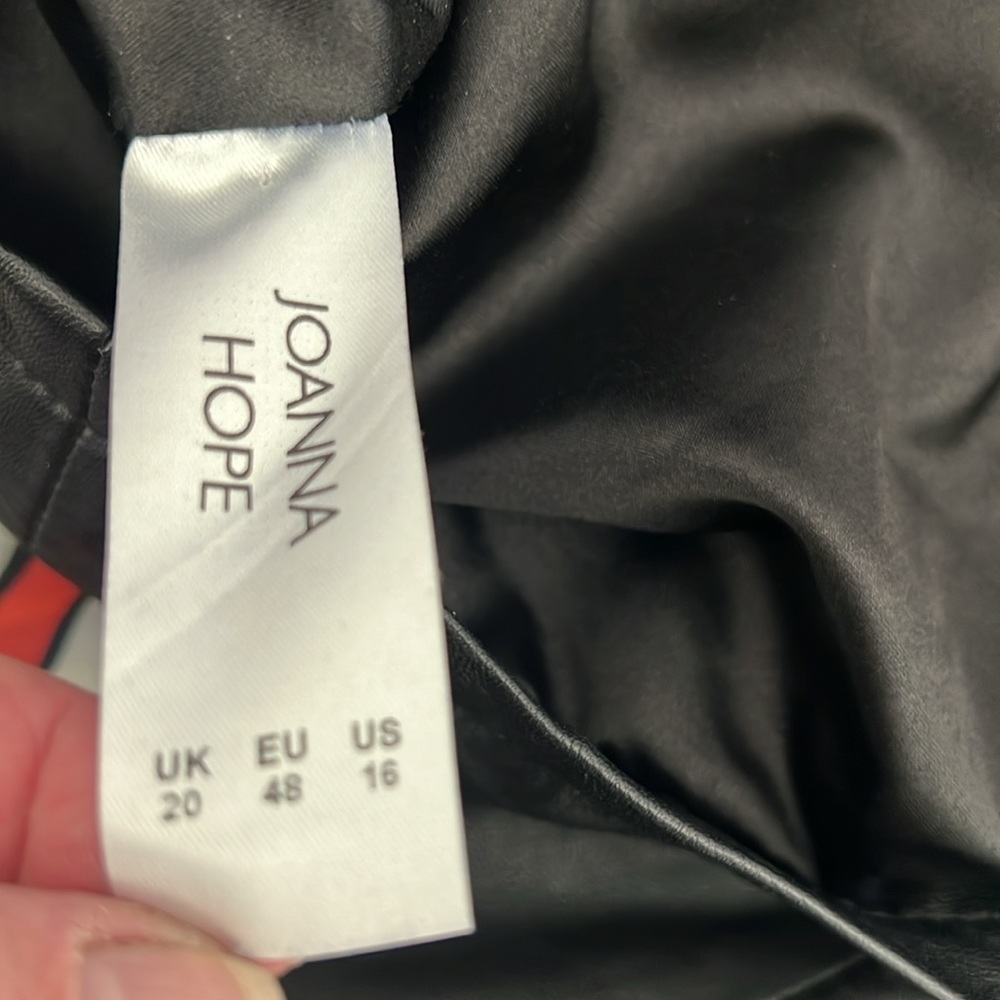 Joanna Hope Black Leather Jacket with Gold Grommets and Zippered Pockets 16 - Picture 9 of 9